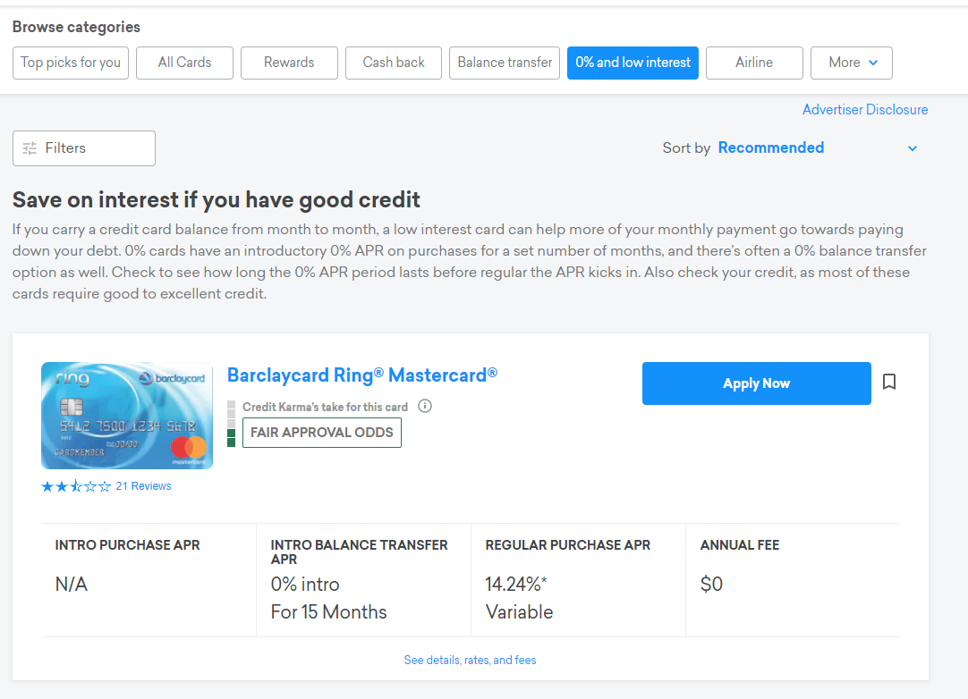 Credit Karma - Credit Card Marketplace